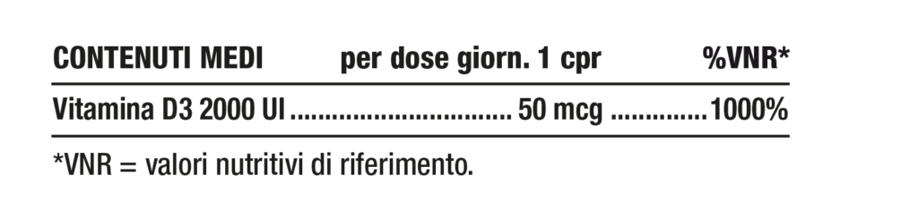 Vegan D3 2000 UI - 60 compresse masticabili